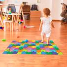 Adesivo Destacável para Chão Infantil Quebra-Cabeça Colorido