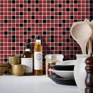 Adesivo Destacável Pastilha para Cozinha Mix Vinho
