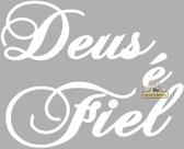 Adesivo Deus é Fiel SV2045 - Branco