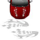 Adesivo Do Capô Carro Faixa Racing Sport Personalizado Prata