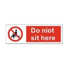 Adesivo Do Not Sit Here, sinal de aviso autoadesivo de PVC de 15x5cm