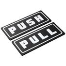 Adesivo Door Sign Push Pull, 2 peças de decalque de vinil de PVC 12,5 x 5 cm