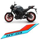 Adesivo Emblema Aba Tanque Esquerdo Mt03 2022 Cinza Original Yamaha