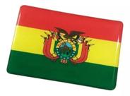 Adesivo Emblema Bandeira Bolivia Resinada 6x4 cm Adesivo Emblema Bandeira Bolivia Resinada 6x4 cm