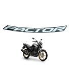 Adesivo Emblema Capa Tanque Ybr150 Factor Dx Direito Esquerdo Preto Metálico