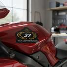 Adesivo Emblema Compatível MV Agusta F4 37 Dourado
