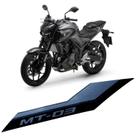 Adesivo Emblema Grafivo Aba Tanque Lateral Esquerdo Preto Mt03 Yamaha 2022 2023 2024 2025 2026