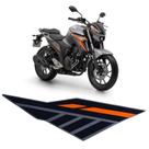 Adesivo Emblema Lateral Tanque Direita Fz25 2025 Cinza