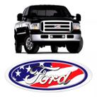 Adesivo Emblema Oval Grade Ford F250 Bandeira Eua