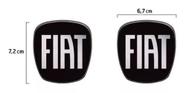 Adesivo Emblema Par Black Piano Fiat 500 Resinado Brinde