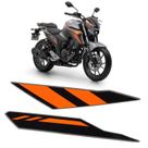 Adesivo Emblema Preto Laranja Da Tampa Do Farol Bananinha Direito Fz25 2025 Cinza