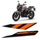 Adesivo Emblema Preto Laranja Da Tampa Do Farol Bananinha Esquerdo Fz25 2025 Cinza