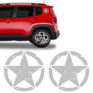 Adesivo Estrela Militar Jeep Renegade Lateral Corroído Prata