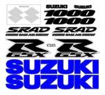 Adesivo Faixa Emblema Suzuki Gsxr Srad 1000 Kit Preto E Azul Adesivo Faixa Emblema Suzuki Gsxr Srad 1000 Kit Preto E Azul