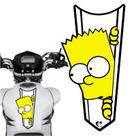 Adesivo Faixa Gravata sem resina BART SIMPSON Branco