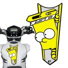 Adesivo Faixa Gravata sem resina Moto CG 150/160 BART SIMPSON Amarelo