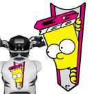 Adesivo Faixa Gravata sem resina Moto CG 150/160 BART SIMPSON Rosa Adesivo Faixa Gravata sem resina Moto CG 150/160 BART SIMPSON Rosa