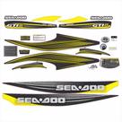 Adesivo Faixa Jet Ski Seadoo Gti Se 155 2009 Preto E Amarelo
