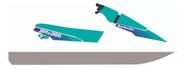 Adesivo Faixa Jet Ski Seadoo Personalizado Sp 92 Verde Agua