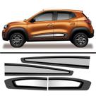 Adesivo Faixa Lateral Renault Kwid 2017 A 2022 PRETO CINZA