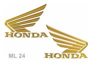 Adesivo Faixa Relevo 3d Asa Tanque Honda Cg 150 2015 Dourado. Ml 1085