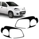 Adesivo Farol Fiat Uno Novo 2011/2014 Aplique Máscara Negra