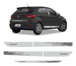 Adesivo Fiat Argo 2021 2022 Faixa Lateral E Traseiro Cinza