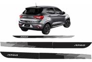 Adesivo Fiat Argo 2021 A 2022 Faixa Lateral, Traseiro Preto