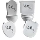 Adesivo flor 2 vaso sanitário privada caixa acoplada descarga azulejo box vidro superficie liza deco