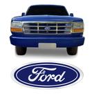 Adesivo Ford Oval Grade F-1000 1996/1998 Emblema Resinado