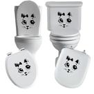 Adesivo gato 2 vaso sanitário privada caixa acoplada descarga azulejo box vidro superficie liza deco Adesivo gato 2 vaso sanitário privada caixa acoplada descarga azulejo box vidro superficie liza deco