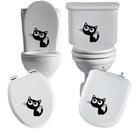 Adesivo gato 4 vaso sanitário privada caixa acoplada descarga azulejo box vidro superficie liza deco Adesivo gato 4 vaso sanitário privada caixa acoplada descarga azulejo box vidro superficie liza deco