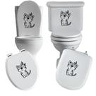 Adesivo gato 6 vaso sanitário privada caixa acoplada descarga azulejo box vidro superficie liza deco Adesivo gato 6 vaso sanitário privada caixa acoplada descarga azulejo box vidro superficie liza deco