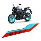 Adesivo Grafico Aba Tanque Lateral Esquerdo Cinza Mt03 Yamaha Original 2023 2024