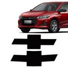 Adesivo Gravata Onix Hatch 2020/2022 Premier Turbo Preto Par