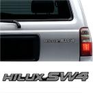 Adesivo Hilux SW4 Resinado 3D Emblema Decorativo TRASEIRA