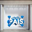 Adesivo impresso e em recorte para vitrine dia dos pais 65x100m
