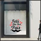 Adesivo impresso e em recorte para vitrine dia dos pais bigode 98x100m