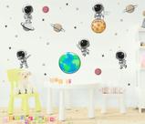 Adesivo Infantil Astronauta Cute e Planetas