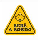 Adesivo Infantil P/ Carro Van Bebê A Bordo Menino Menina 15x14cm Vidro Lataria Aviso