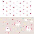 Adesivo Infantil Unicornio Magico e Estrelas Kit Decoração