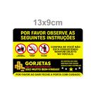 ADESIVO INSTRUÇÕES GORJETAS UBER 99 SEM RESINA (13X9 cm)