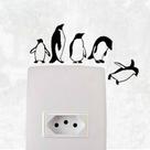 Adesivo interruptor tomada parede pinguins cozinha