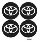 Adesivo Jogo Emblema Toyota Preto Roda Calota 58mm