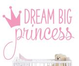 Adesivo JURUOXIN Dream Big Princess Wall 57x42cm
