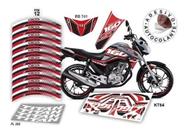 Adesivo Kit Carenagem Cg160 Titan Friso Rabeta Vermelho