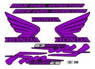 Adesivo Kit Faixa Lateral Moto Honda Cg Fan 125 Es Roxo Adesivo Kit Faixa Lateral Moto Honda Cg Fan 125 Es Roxo