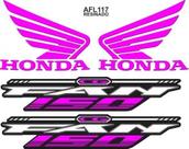 Adesivo Kit Faixa Resinado Honda Cg Fan 150 Rosa