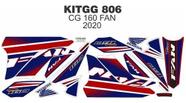 Adesivo Kit Personalizado Cg160 Fan Ano 20 Kitgg806