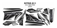 Adesivo Kit Personalizado Cg160 Fan Ano 20 - Kitgg811